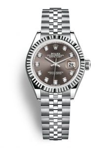 Đồng hồ Rolex Lady-Datejust 28 M279174-0015 279174-0015 Thép Oystersteel và Vàng Trắng 18ct Mặt Ghi đậm