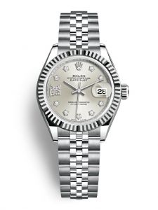 Đồng hồ Rolex Lady-Datejust 28 M279174-0021 279174-0021 Thép Oystersteel và Vàng Trắng 18ct Mặt Bạc