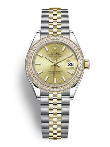 Đồng hồ Rolex Lady-Datejust 28 M279383RBR-0001 279383RBR-0001 Thép Oystersteel và Vàng Kim 18ct Mặt Champagne Niềng Kim cương