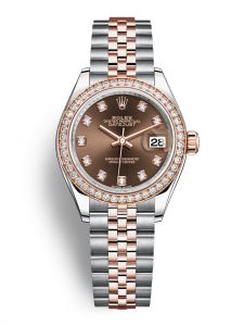 Đồng hồ Rolex Lady-Datejust M279381RBR-0011 279381RBR-0011 Oystersteel, vàng Eversose và kim cương