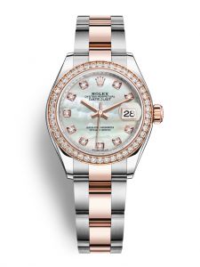 Đồng hồ Rolex Lady-Datejust M279381RBR-0014 279381RBR-0014 Oystersteel, vàng Everose và kim cương