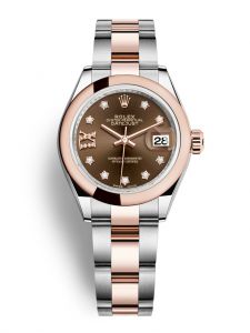Đồng hồ Rolex Lady-Datejust 28 M279161-0004 279161-0004 Thép Oystersteel và Vàng Everose 18ct Mặt Chocolate