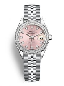 Đồng hồ Rolex Lady-Datejust 28 M279384RBR-0003 279384RBR-0003 Thép Oystersteel và Vàng Trắng 18ct Mặt Hồng Niềng Kim cương