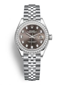 Đồng hồ Rolex Lady-Datejust 28 M279384RBR-0017 279384RBR-0017 Thép Oystersteel và Vàng Trắng 18ct Mặt Xám Niềng Kim cương