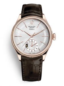 Đồng hồ Rolex Cellini Dual Time 39 M50525-0008 50525-0008 Vàng Everose 18ct Mặt Trắng