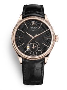 Đồng hồ Rolex Cellini Dual Time 39 M50525-0011 50525-0011 Vàng Everose 18ct Mặt Đen