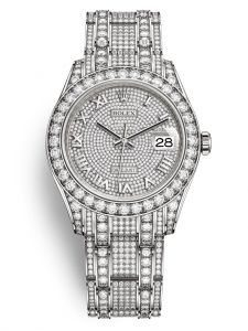 Đồng hồ Rolex Datejust Pearlmaster 39 M86409RBR-0001 86409RBR-0001 Vàng Trắng 18ct Mặt Đính Kim cương