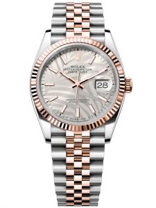 Đồng hồ Rolex Datejust M126231-0031 126231-0031 Oystersteel và vàng Everose, mặt số họa tiết cây cọ bạc - Mẫu mới 2021