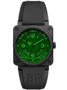 Đồng hồ Bell&Ross BR03-92 HUD BR03-92-HUD-CE/SRB black matte ceramic Gốm đen sần Phiên bản giới hạn 999 - lướt