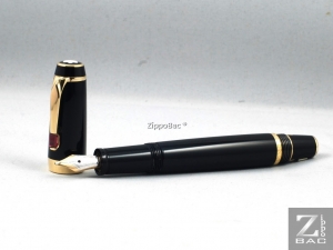 MS B.56 - Montblanc Boheme bút máy, cài vàng, đính đá đỏ - Like new