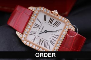 Đồng hồ Cartier Santos Dumont Rose Gold & Diamonds 2788 (lướt)