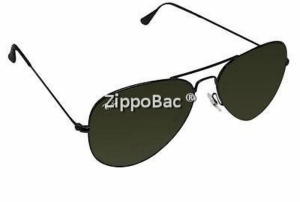 NEW RAY-BAN AVIATOR SUNGLASSES BLACK RB3025 L2823 58-14 GREEN LENSES - gọng đen, mắt G15