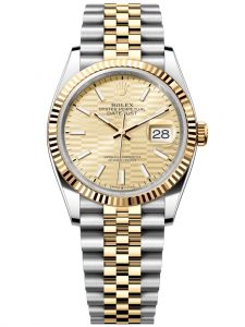 Đồng hồ Rolex Datejust 36 M126233-0039 126233-0039 Thép Oystersteel và Vàng Kim 18ct Mặt Vàng họa tiết gấp nếp