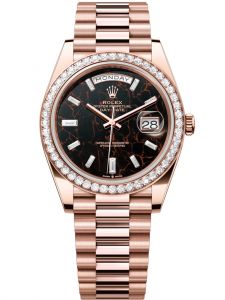 Đồng hồ Rolex Day-Date 40 M228345RBR-0016 228345RBR-0016 Vàng Everose 18ct Mặt thạch anh Niềng Kim cương