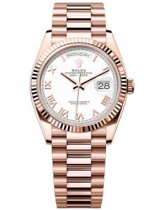 Đồng hồ Rolex Day-Date 36 M128235-0052 128235-0052 Vàng Everose 18ct Mặt trắng