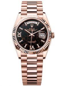 Đồng hồ Rolex Day-Date M128235-0041 128235-0041 vàng Everose 18 ct, mặt số thạch anh và kim cương