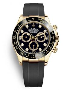 Đồng hồ Rolex Cosmograph Daytona 40 M116518LN-0078 116518LN-0078 Vàng Kim 18ct Mặt Đen Cọc số Kim Cương