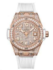 Đồng hồ Hublot Big Bang One Click King Gold White Full Pavé 485.OE.9000.RW.1604