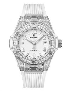 Đồng hồ Hublot Big Bang One Click Steel White Pavé 485.SE.2010.RW.1604 Dây cao su - Lướt