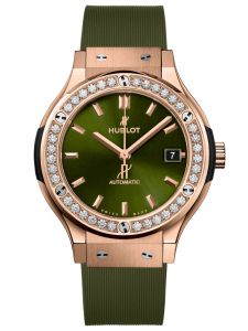 Đồng hồ Hublot Classic Fusion King Gold Green Diamonds 565.OX.8980.RX.1204