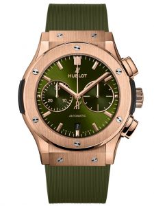 Đồng hồ Hublot Classic Fusion Chronograph King Gold Green 521.OX.8980.RX