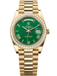 Đồng hồ Rolex Day-Date 40 M228348RBR-0040 228348RBR-0040 Vàng Kim 18ct Mặt xanh lá Niềng Kim cương