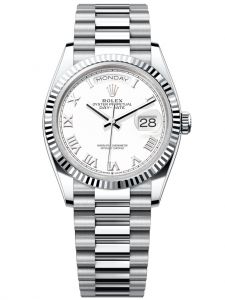 Đồng hồ Rolex Day-Date M128236-0007 128236-0007 Platinum , mặt số trắng - Mẫu mới 2022