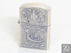 MS 250. Zippo bạc khối Thái Lan - Thuyền Rồng - Thần chim cánh vàng Garuda