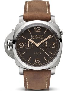 Đồng Hồ Panerai Luminor 1950 Chrono Monopulsante Left-Handed 8 Days Titanio PAM00579