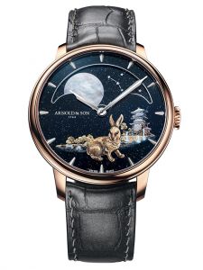 Đồng hồ Arnold & Son Perpetual Moon Rabbit Aventurine Black 1GLBR.Z06A.C161A