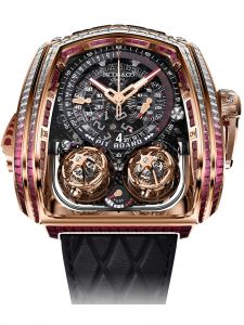 Đồng hồ Jacob & Co. Twin Turbo Furious Baguette White Diamonds and Rubies Rose Gold TT800.40.BR.AA.A - Phiên Bản Giới Hạn