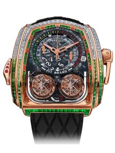 Đồng hồ Jacob & Co. Twin Turbo Furious Baguette White Diamonds & Tsavorites Rose Gold TT800.40.AA.UB.A - Phiên Bản Duy Nhất