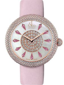 Đồng hồ Jacob & Co. Brilliant Half Pave Rose Gold Pink Sapphires BQ020.40.RH.KC.A