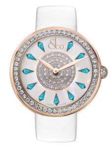 Đồng hồ Jacob & Co. Brilliant One Row Rose Gold Icy Blue Sapphires BQ020.40.RO.KG.A - Phiên Bản Giới Hạn