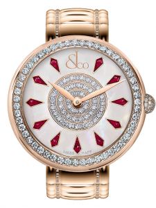 Đồng hồ Jacob & Co. Brilliant One Row Rose Gold Couture Ruby BQ020.40.RO.KE.A40RA - Phiên Bản Giới Hạn