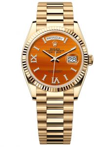Đồng hồ Rolex Day-Date 36 M128238-0088 128238-0088 Vàng Kim 18ct Mặt đá carnelian kim cương - Mẫu 2023
