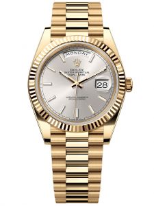 Đồng hồ Rolex Day-Date M228238-0066 228238-0066 yellow gold, mặt số bạc - Mẫu mới 2023