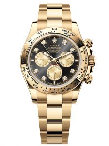 Đồng hồ Rolex Cosmograph Daytona M126508-0003 126508-0003 yellow gold, mặt số đen sáng và vàng kim kim cương - Mẫu mới 2023