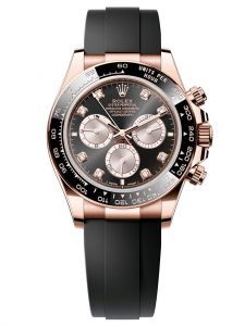 Đồng hồ Rolex Cosmograph Daytona 40 M126515LN-0004 126515LN-0004 Vàng Everose 18ct Mặt Đen sáng và Đỏ Sundust Niềng Kim cương - Mẫu 2023