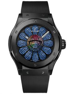 Đồng hồ Hublot Classic Fusion Takashi Murakami Black Ceramic Light Blue Sapphires 507.CX.9008.RX.TAK23 507CX9008RXTAK23