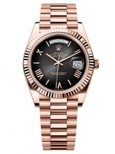 Đồng Hồ Rolex Day-Date M228235-0055 228235-0055 Vàng Everose 18ct Màu Xám Đen Ombre - Mã Mới 2024