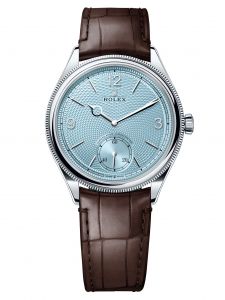Đồng Hồ Rolex 1908 39 M52506-0002 52506-0002 Bạch Kim Mặt Xanh với Dây Da Cá Sấu Nâu - Mẫu 2024