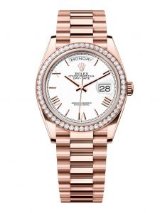 Đồng Hồ Rolex Day-Date M128345RBR-0070 128345RBR-0070 Vàng Everose 18ct Màu Trắng - Mã Mới 2024