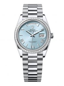 Đồng hồ Rolex Day-Date 36 M128396TBR-0019 128396TBR-0019 Bạch Kim Màu Xanh Băng Giá - Mẫu 2024