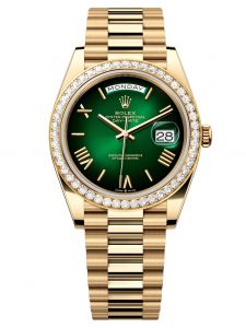 Đồng Hồ Rolex Day-Date M228348RBR-0045 228348RBR-0045 Vàng Kim 18ct Màu Xanh Lá Ombre - Mã Mới 2024