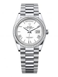 Đồng Hồ Rolex Day-Date 36 M128396TBR-0018 128396TBR-0018 Bạch Kim Màu Trắng - Mẫu 2024
