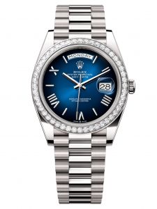 Đồng hồ Rolex Day-Date 40 M228349RBR-0045 228349RBR-0045 Vàng Trắng 18ct Màu Xanh Dương Ombre - Mẫu 2024