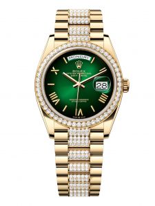 Đồng hồ Rolex Day-Date 36 M128348RBR-0069 128348RBR-0069 Vàng Kim 18ct Màu Xanh Lá Ombre - Mẫu 2024