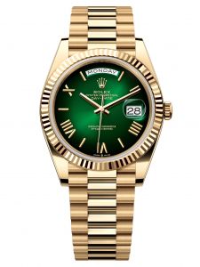 Đồng Hồ Rolex Day-Date M228238-0069 228238-0069 Vàng Kim 18ct Màu Xanh Lá Ombre - Mã Mới 2024