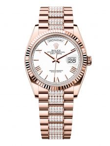 Đồng Hồ Rolex Day-Date 36 M128235-0071 128235-0071 Vàng Everose 18ct Màu Trắng - Mẫu 2024